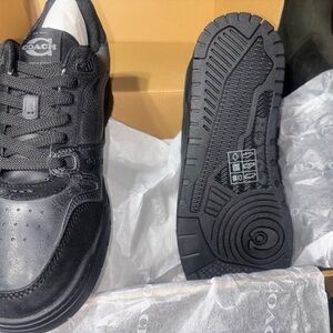 Coach Men's Black Leather Low-Top Sneakers